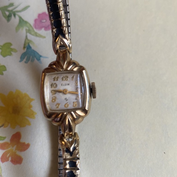 Rare Antique Vintage Elgin Watch Marked:10K Bezel